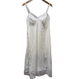 Vintage Vanity Fair Nightgown/Slip in White 36L Nylon